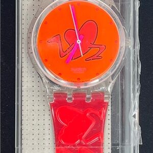Vintage 1997 “Pounding Hearts” Swatch Watch Needs Battery